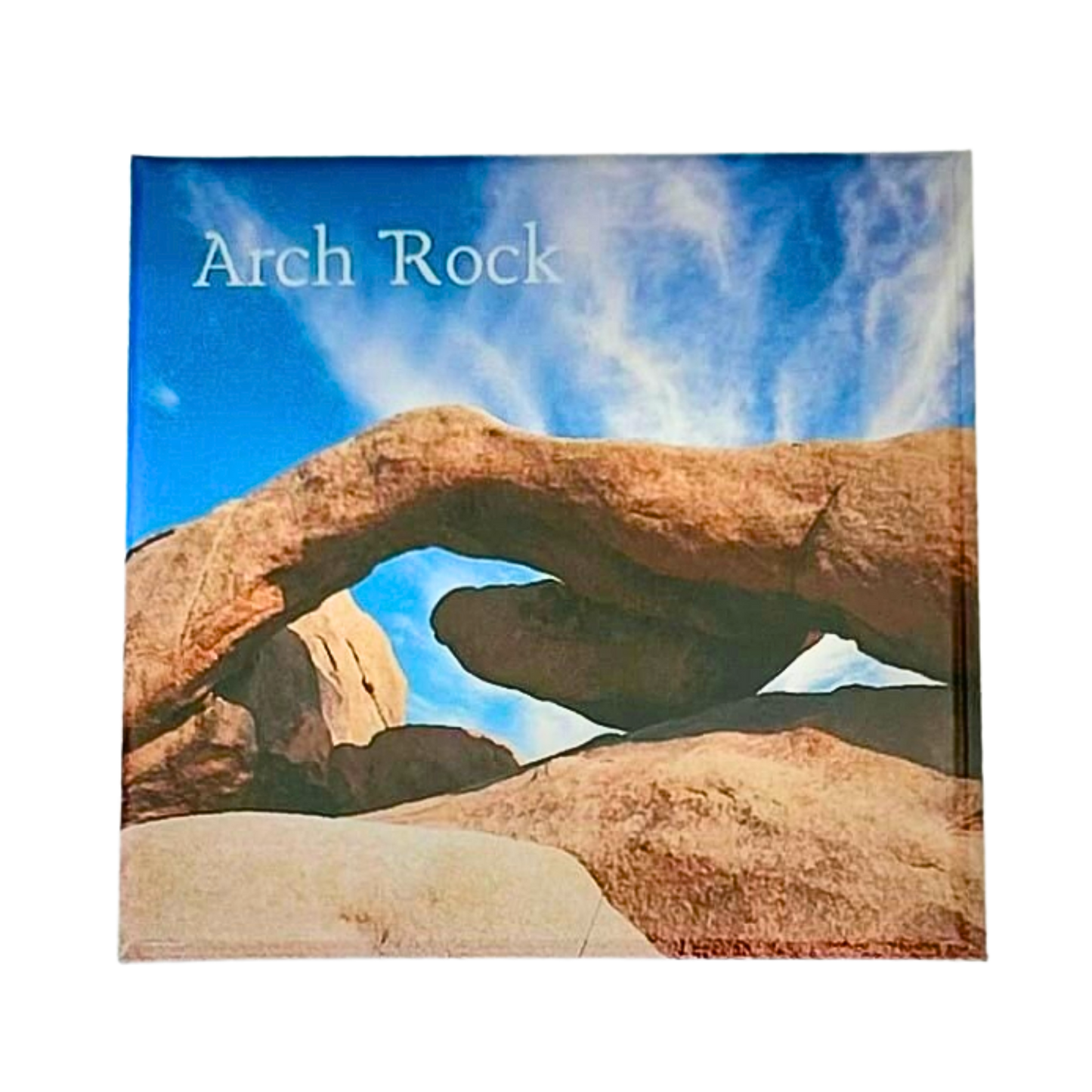Arch Rock Joshua Tree magnet with dramatic rock arch framing blue desert sky in California