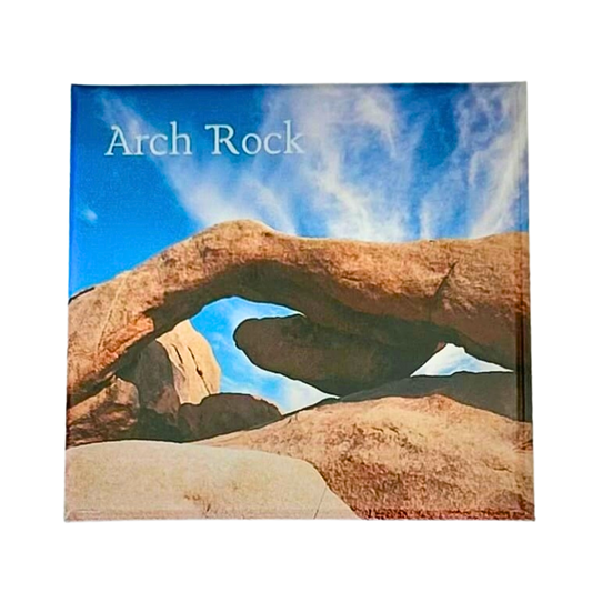 Arch Rock Joshua Tree magnet with dramatic rock arch framing blue desert sky in California
