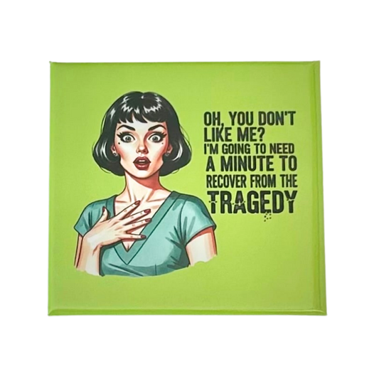 Sassy Housewives fridge magnet – Oh, You Don't Like Me? I'm Going to Need a Minute to Recover from the Tragedy